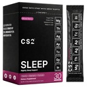 CS2 Sleep Support Drink Mix - Melatonin Free Sleep Support Drink with Magnesium Glycinate, L-Theanine, Ashwagandha, Apigenin, Tart Cherry - Non-Habit Forming, Sugar-Free, Mixed Berry