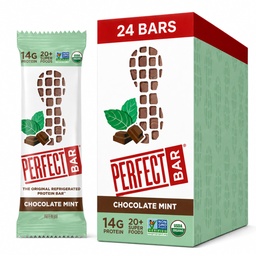 Perfect Bar, Chocolate Mint Protein Bar, High Protein, Organic, Gluten Free, Soy Free, Non GMO, No Sugar Alcohols, 2.3 Ounce Bar, 24 Count