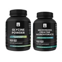 PURE ORIGINAL INGREDIENTS Glycine & Creatine Monohydrate Powder Bundle, Exercise & Lifestyle, Supplement Powders