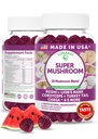 Lunakai USA Made Super Mushroom Gummies for Adults – 10-in-1 Adaptogenic Mushroom Supplement with Lion’s Mane – Daily Focus & Brain Support, 60ct
