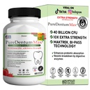 Puredentum Max for Gums and Teeth Health & Fresh Breath - 40 Billion CFU Advanced Oral Probiotics for Mouth Bad Breath, Capsule Supplement