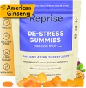 Gummies De-Stress avec Ginseng américain, Turmeric et Goji - Aide pour le soulagement du stress et l'humeur, la relaxation tout-naturelle, faible sucre, 45 Gummies végétaliens, fruits de la passion (45 Gummies (paquet de 1))