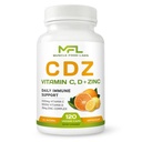 C D Z | Vitamin C, 1000mg | Vitamin D3, 125mcg | Zinc, 25mg | Non-GMO & Gluten Free | 120 Vegetarian Capsules | 120 Servings