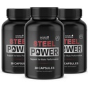Steel Power – Daily Amino & Botanical Supplement with L-Citrulline, L-Carnitine, Maca Root & Pine Bark Extract – Non-GMO Formula – Made in USA – 30 Capsules, 3 Month Supply