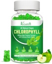 Gummies de chlorophylle - Super Vert 13 en 1 avec Ashwagandha Vitamine C Zinc & Cuivre pour l'odorat corporel, l'énergie cutanée Immune Soutien Déodorant pour les femmes - 60 Comte