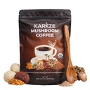 KARKZE USDA Organic Instant Mushroom Coffee, Arabica Blend with 7 Adaptogenic Mushrooms & L-Theanine, Lion's Mane, Reishi, Cordyceps, Turkey Tail, Chaga, Shiitake & Maitake, Supports Focus, Energy, Immune & Gut Health, 30 Servings, 6.35 oz