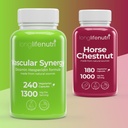 LongLifeNutri Vascular Synergy 1300 mg + Horse Chestnut 500 mg Bundle — 240 + 180 Veg Capsules, Up to 4-Month Supply, Advanced Circulation & Vein Comfort Support, Lab-Tested, Made in USA
