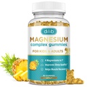 Magnesium Complex Gummies for Kids & Adults- Calm Chewable Gummies- Magnesium Glycinate, Taurate, Citrate, Malate, Supplement-Support Calm Stress Relief, Bone, Muscle, Mood Vegan, 60 Count (Pack of 1)