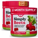 Beet Gummies with CoQ10-Nitric Oxide & Energy Support-Non-GMO Beetroot Powder & Grape Seed Extract- Natural Mixed Berry Flavor-60 Count (30 Servings (Pack of 2))