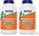 Now Foods Magnesium Glycinate, 240 Tablets (Pack of 2) - Supports Healthy Muscle and Nerve Functions - Non-GMO