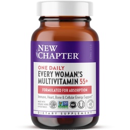 New Chapter Every Woman's One Daily 55+ - Multivitamin for Women - Supports Immune, Bone & Vision Health* - Gentle on the Stomach - Non-GMO, Gluten Free, Dairy Free, Vegetarian & Kosher - 48 Tablets