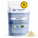WELLNESS EXTRACT Bovine Colostrum Powder with Lactoferrin, Grass-Fed Organic Colostrum Supplement for Gut Health, Immune Support & Muscle Recovery, Rich in IgG & IGA, Unflavored, 2.1oz