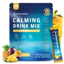 Calming Powdered Drink Mix, Cortisol Drink Mix Powder with Magnesium Glycinate, Ashwagandha, L-Theanine, Vitamin, Cortisol Support Supplements for Relax, Focus & Calm, Pineapple Flavor, 30 Packets