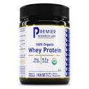 Premier Research Labs Organic Unflavored Whey Protein Powder - Clean & Pure Whey Concentrate, Keto Friendly, Natural Nutrition, 25g Protein, Readily Mixes, Low Heat Filtered - 16.8 Oz