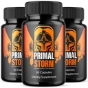 (3 Pack) Primal Storm Capsules, PrimalStorm Pills for Men with All Natural Ingredients, Advanced Formula Men's Health and Wellness Support Pill, Maximum Strength Multivitamin Supplement (180 Capsules)