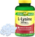L Lysine 500mg Tablets, Super Lysine Immune Support & Healthy Skin, 250 Count (Pack of 1) Plus Sticker vsl