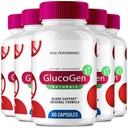 Glucogen17 Capsules, Official Glucogen17 Advanced Blood Formula Supplement Pills - Maximum Strength, All Natural Healthy Circulation & Stable Levels, Advanced Glucogen 17 Health Reviews (5 Pack)