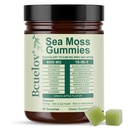 Sea Moss Gummies, 16-in-1 Blend with Ashwagandha, Black Seed Oil, Bladder Wrack, Turmeric, Vitamin C & D3, Manuka Honey, Burdock Root, Dandelion, Yellow Dock, Elderberry - Green Apple Flavor