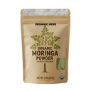 Organic Herb Moringa Leaf Powder – 100% Pure & Natural Superfood | Non-GMO, Vegan, Gluten-Free | Rich in Iron, Calcium & Antioxidants for Energy, Immunity & Detox Support – 8oz / 227g (4oz)