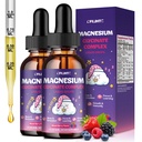 2 Pack Magnesium Glycinate Liquid for Kids - Magnesium Bisglycinate Drops with L-Theanine, Chamomile & Vitamin B6, B12, C, D3 for Sleep, Relaxation, Immune Support, Calm & Focus - 4 Fl Oz, Mixed Berry