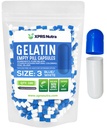 XPRS Nutra Size 3 Empty Capsules - 100 Count Empty Gelatin Capsules - Pills DIY Capsule Filling - Pure Bovine Pill Gel Caps Fillable for Do-It-Yourself Vitamins and Supplements (Blue/White)