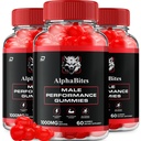 Alpha Bites for Men Gummies – Alphabites Max Performance, Advanced Formula 1000MG, Extra Strength Natural Supplement for Muscle Growth & Overall Health Support and Reviews (3 Pack – 180 Gummies)