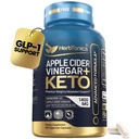 Herbtonics Apple Cider Vinegar + Keto Advanced | GLP-1 Support for Appetite, Cravings & Weight Management | with Berberine, Chromium, MCT & Cinnamon | 120 Vegetarian Capsules, 2 Month Supply