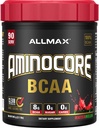 ALLMAX Nutrition AMINOCORE BCAA Powder, 8.18 Grams of Amino Acids, Intra and Post Workout Recovery Drink, Gluten Free, Watermelon, 945 g
