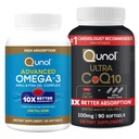 Omega-3 & CoQ10: Advanced Omega 3, 90 Softgels & Ultra CoQ10 100mg, 90 Softgels