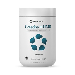 Revive MD Creatine + HMB Powder, Unflavored, Creatine Monohydrate 5g, HMB 3g, Guanidinoacetic Acid & Betaine, Muscle Strength, Lean Mass & Performance 30 Servings (16.3 Oz)