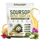 Soursop Supplement with Graviola Extract, Herbal Capsules with Black Seed Oil, Berberine & Sea Moss, Soursop Fruit & Leaf Blend for Digestive Support, Immune System & Antioxidant Support, 240 Softgels