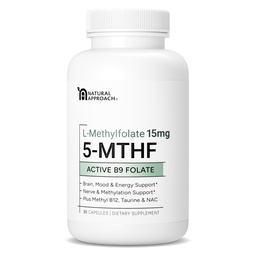 L-Methylfolate 15mg | 5-MTHF (Active B9) with Methyl B12, D3, NAC & Taurine | Premium Methylated Folate Supplement for Daily Use | Mood, Energy & Cognitive Support | 30 Capsules
