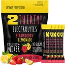 2THIRTY Hydration + Mixer — DHM Alternative Electrolyte Powder Packets | Zero Sugar 5-in-1 Hydration & Recovery Drink with Vitamin B12 & Antioxidants | Strawberry Lemonade 18 Sticks