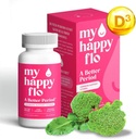 My Happy Flo PMS Support Supplement for Women with Iron, PMS Relief Hormone Support for Women, 10-in-1 PMDD Supplements for Women | DIM & I3C Indole-3-Carbinol for Cramp Relief, Heavy Flow - 60 Caps