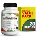 Puredentum Max for Gums and Teeth Health & Fresh Breath - 40 Billion CFU Advanced Oral Probiotics for Mouth Bad Breath, Capsule Supplement (20)