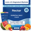 Nectar Calm Magnesium and Ashwagandha Drink Mix - Sugar Free & Zero Calorie - with Vitamin D, L-Theanine, Electrolytes - Deep Sleep, Relax, Focus & Calm - Non-GMO (Variety 30 Sticks)