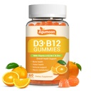 Vitamin D3 B12 Gummies,Vitamin D3 5000 IU & Methylated B12 for Adults,D3 B12 Vitamin Supplement with Vitamin A+K2,B6,C,Zinc for Eye,Bone,Energy,Nerve,Immune Support