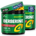 2-Pack Berberine Supplement - Triple Strength GLP-1 Activator w/Goldenseal, Apple Cider Vinegar, Green Tea Extract - Goldenseal Supplements, Digestive Health, Support Heart, Immune System, 120 Caps