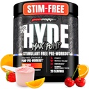 PROSUPPS M. Hyde Max Pump Pre Workout Powder - Stim-Free Preworkout supporte le débit sanguin, le volume musculaire et l'endurance - Sans caféine sans oxyde nitrique Gym et suppléments de fitness (Fruit Punch, 20 portions)