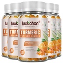 Turmeric Curcumin Gummies with Ginger & Black Pepper Herbal Supplement-400 Count for Adults and Kids - Tumeric Gummy Supplements Vegan, Organic, Gelatin-Free 5 Pack