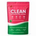 Clean Prebiotic Fiber Gummies for Men, Watermelon Flavor, Sugar-Free Pre+Probiotic Fiber Gummies, Supports Complete Clean, Digestive & Gut Health, Gluten Free, Gelatin Free, 60 Count