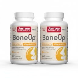 Jarrow Formulas BoneUp for Bone Density - Vitamin D3 and K2, Calcium Support, 360 Capsules, Promotes Skeletal Nutrition, Up to 60 Days Supply (Pack of 2)
