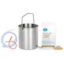 Purelife Coffee Enema Kit- 2 Qt Colon Cleanse Kit with Silicone Hose -1 Lb Purelife Organic Ultra Light Gold Air Roast Coffee - Third Party Lab Tested - Free of All Contaminants -Gerson Approved