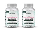 Organics Ocean Pure Magnesium Glycinate with Zinc - Maximum Strength Chelated Magnesium Supplement for Women and Men for Muscle Cramps and Sleep Support - 2 Bottles