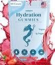 Electrolyte Gummies for Hydration | Convenient On-The-Go Hydration Gummies for Dehydration, 325mg Ancient Sea Salt, Berry Watermelon Electrolyte Chews, Magnesium Glycinate | Vegan, Low Sugar, 60 Count