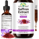 Pure Saffron Supplement Support-Saffron Extract Liquid Drops,Mood, Focus & Eye Support - Saffron Supplements Drops for Daily Supplement - Vegan & Alcohol-2 oz