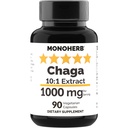 Chaga Mushroom 10:1 Extract - 1000 mg per Serving - Serving Size: 2 Capsules - 45 Servings per Bottle