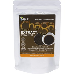 Siberian Wild Forest Chaga Mushroom Extract Powder 2 Oz (56g) – Premium Antioxidant Booster Tea for Healthy Digestion - All Natural Inflammation Reduction + Immune System Health Support | Booster for healthy digestion and immune support, blend into coffee or smoothies, caffeine-free, non-GMO, no fillers