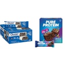 Quest Cookies & Cream Hero Protein Bar 18g Protein 12 Count & Pure Protein Galactic Brownie Bars 20g Protein 12 Count