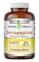 Amazing Formulas Serrapeptase 120,000 iu Supplement | Veggie Capsules | Non-GMO | Gluten Free | Made in USA (270 Count)